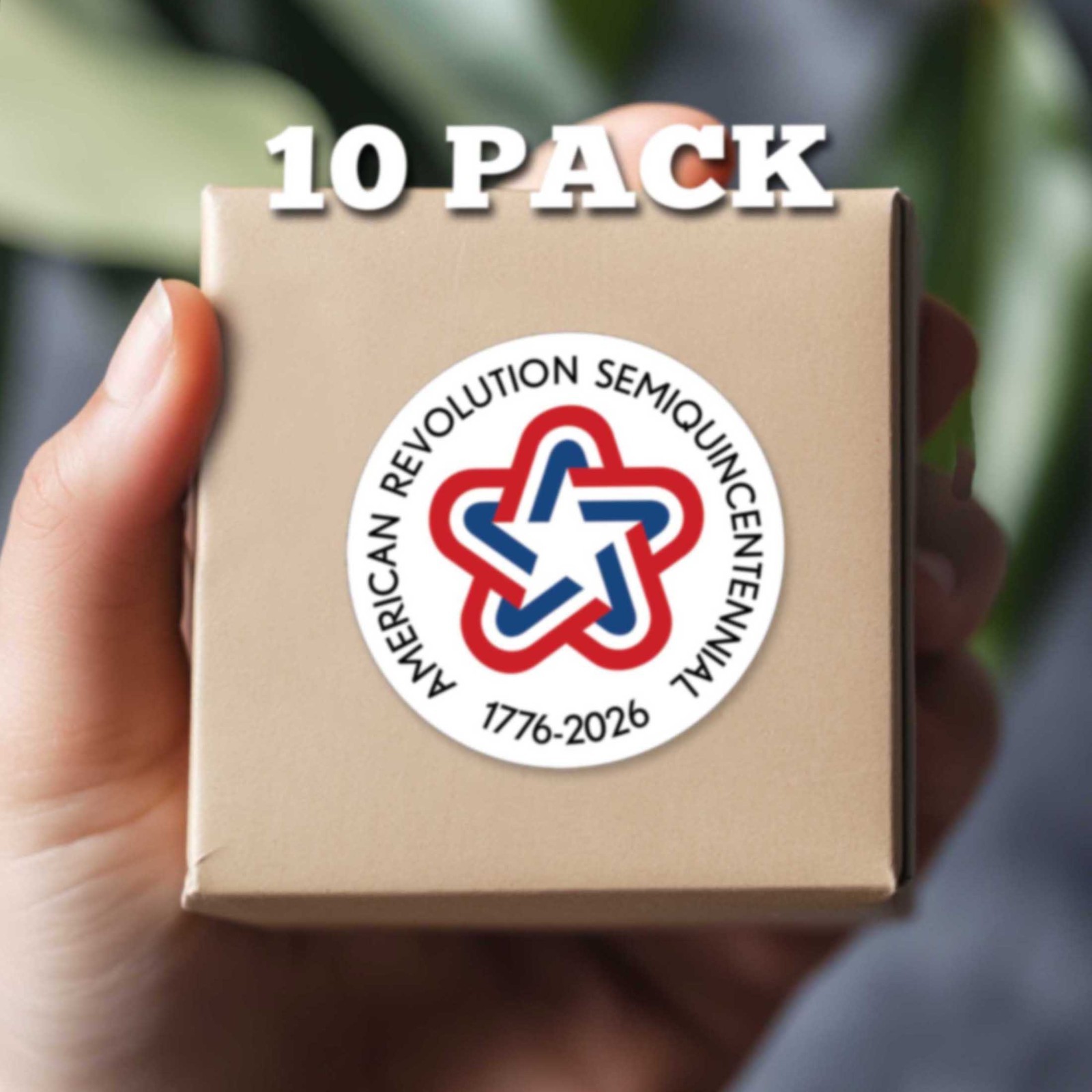 America 250th Decals – 10 PACK Die Cut Stickers – USA 250 1776-2026 Vintage Star