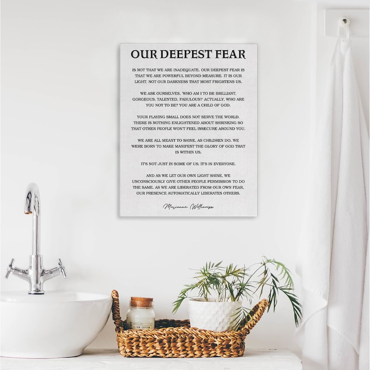 Inspirational Wall Art Canvas Painting Framed, Motivational Quotes Wall Decor…