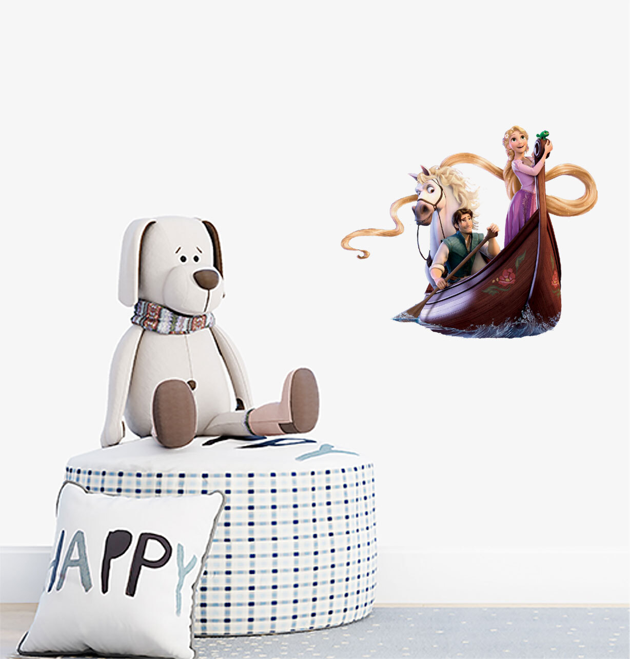 Prince And Princess Rapunzel Wall Art Bedroom Nursery Colour Vinyl Sticker Decal