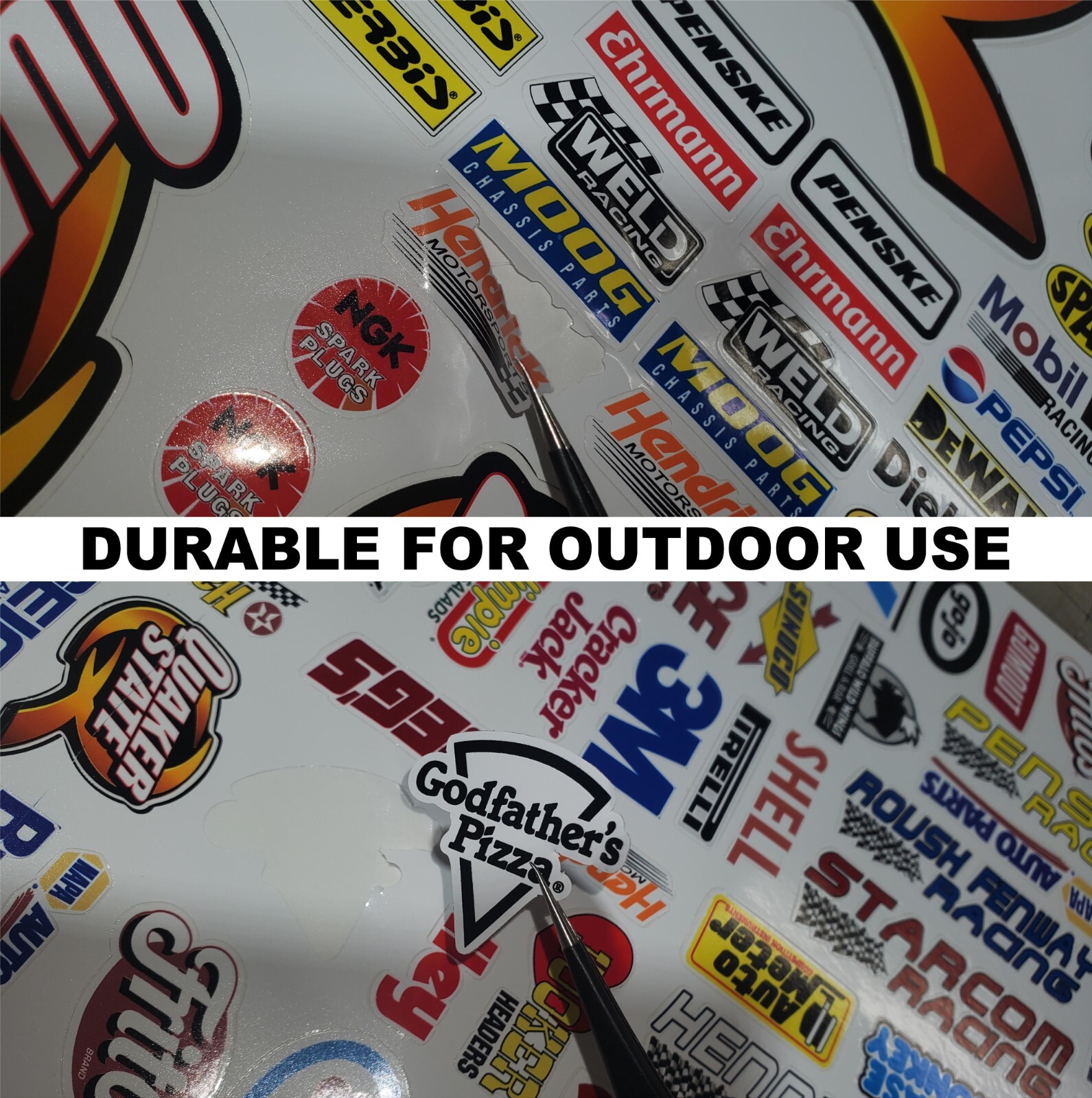 White Vinyl Sticker Sheet 35 moon eyes-R/C MODEL Decal fits 1/24-1/16 Scale CUT