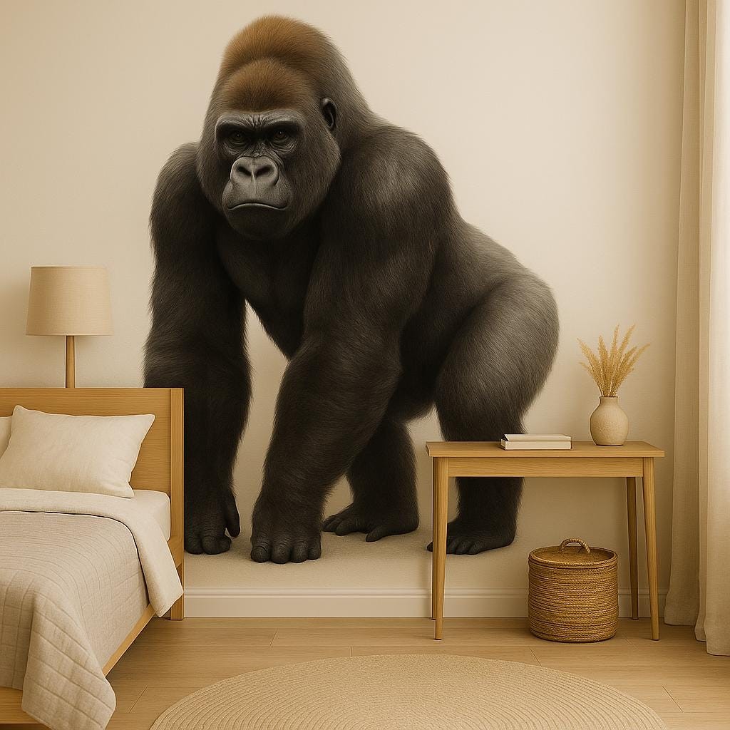 Gorilla Wall Decal | Jungle Safari Wall Sticker