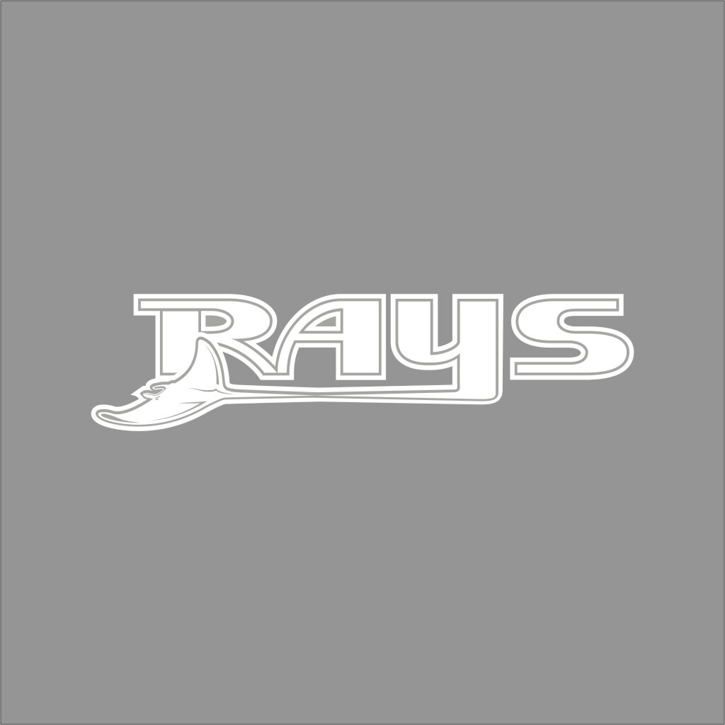 Tampa Bay Rays #7 MLB Team Logo 1 Color Vinyl Decal Sticker Window Car Wall
