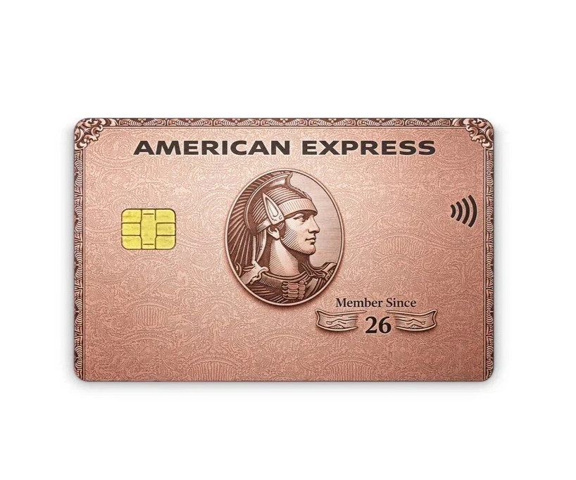 American Express Rose Gold Credit Card Skin Debit Card Sticker