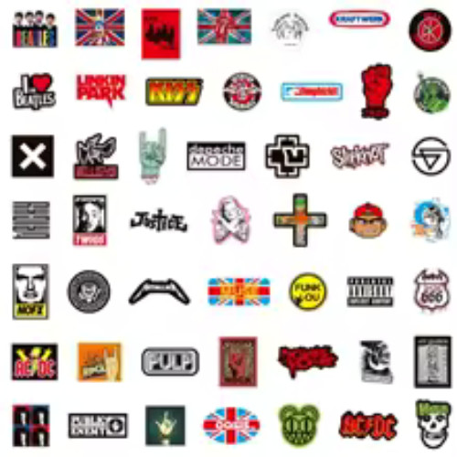 100PCS Rock Band Stickers Lot Punk Music Heavy Metal Bands Sticker Decal-USA..,