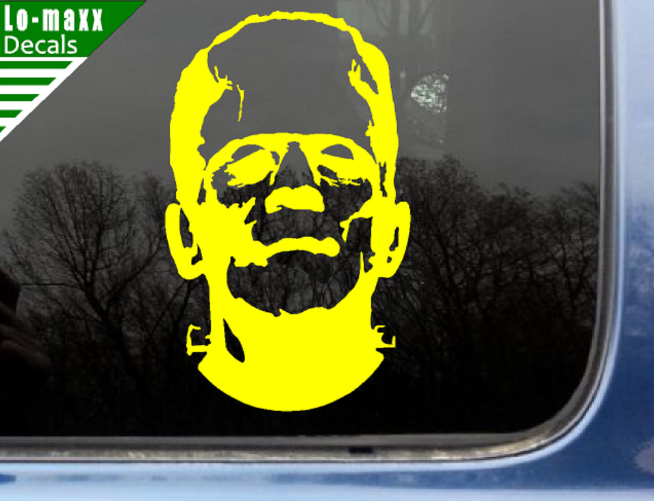 Frankenstein Monster Spooky Cool Car Window High Quality Die Cut Vinyl Decal