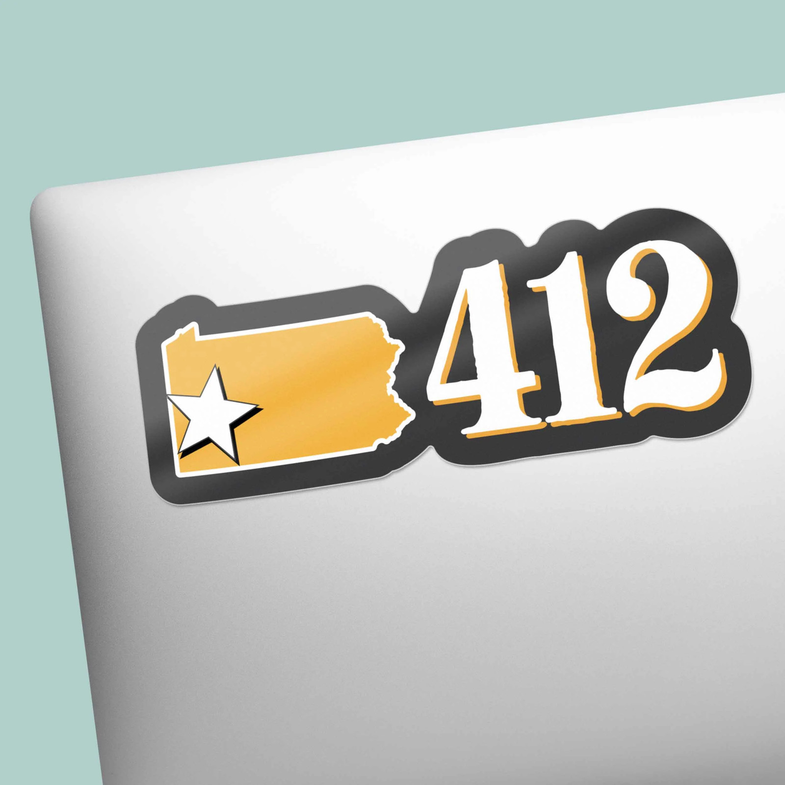 412 Area Code Pittsburgh Sticker – PGH Pennsylvania Decal