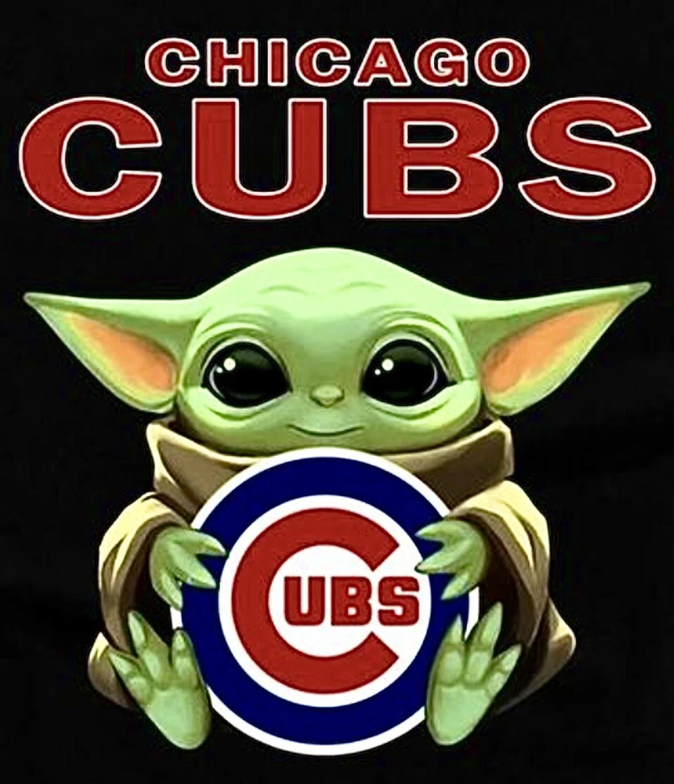 CHICAGO CUBS Baby Yoda Star Wars Sticker NEW Measures 4.5"x 4"