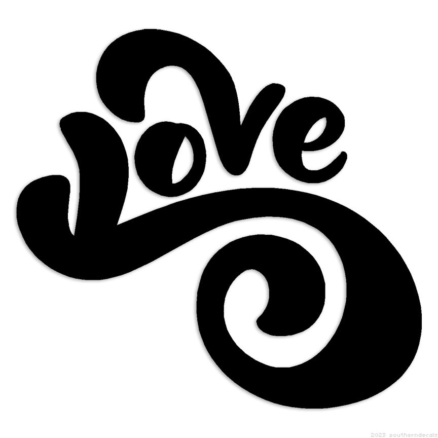 Love – Decal Sticker – Multiple Colors & Sizes – ebn6303