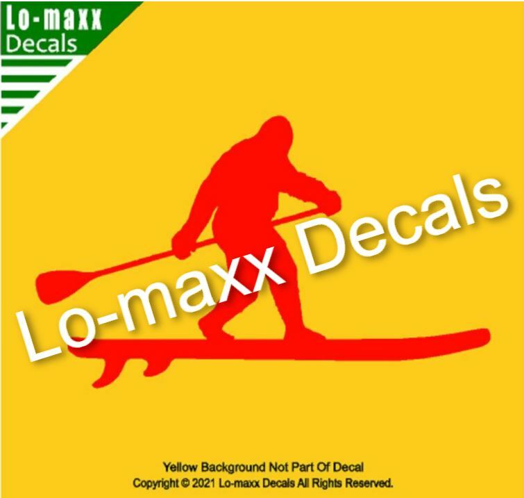 Bigfoot Sasquatch Stand Up Paddle Board SUP High Quality Die Cut Vinyl Decal