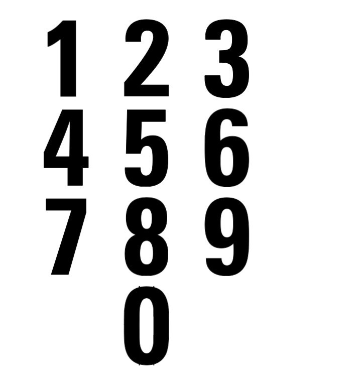 Choice BIG 5" Street Address Mailbox House Home Number Sticker Decals