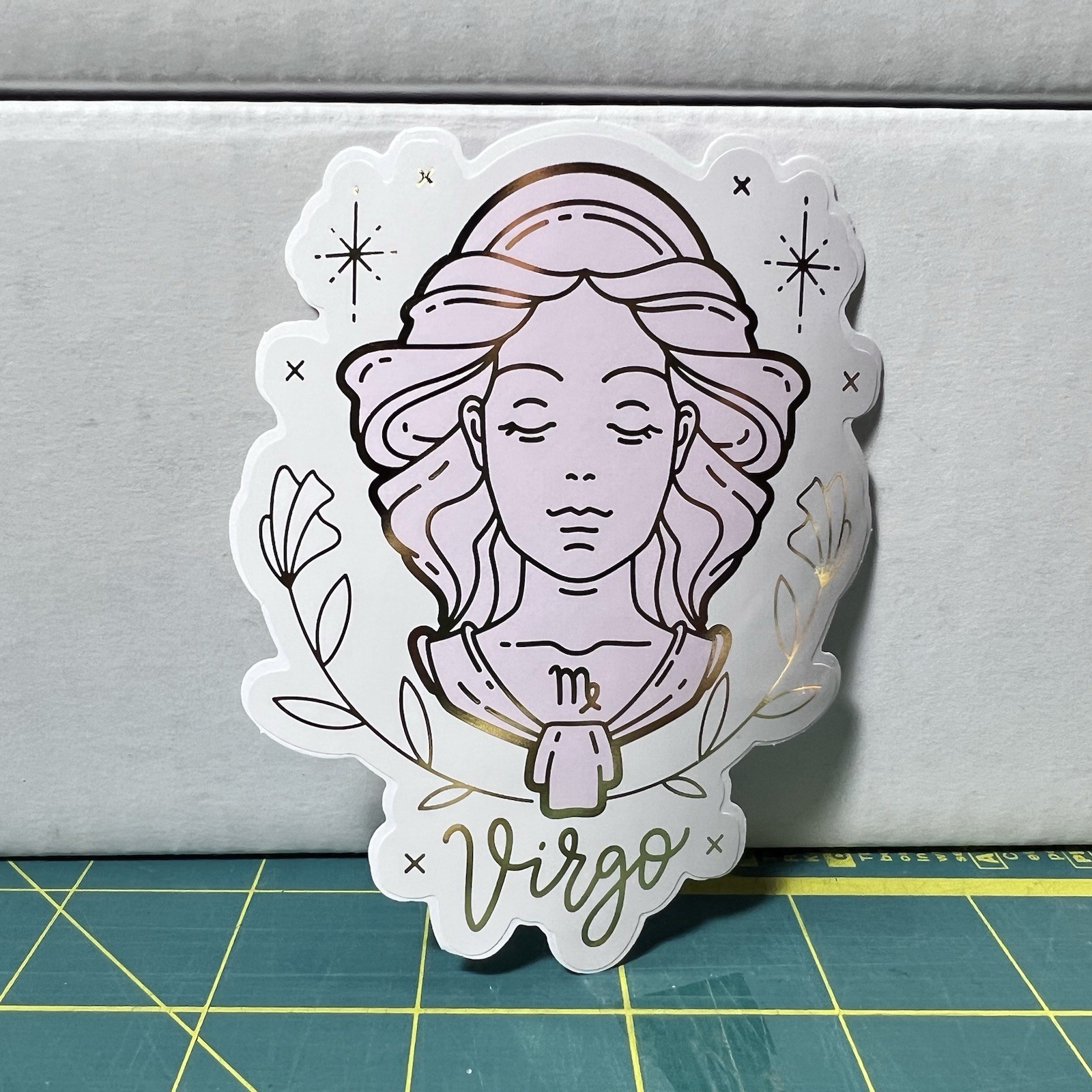 Virgo Vinyl Diecut Sticker UV Fade Resistant Dishwasher Safe 3.5” X 3.5”