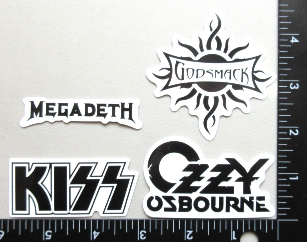 🔥OZZY OSBOURNE KISS MEGADETH GODSMACK BAND MUSIC COLLECTIBLE STICKERS
