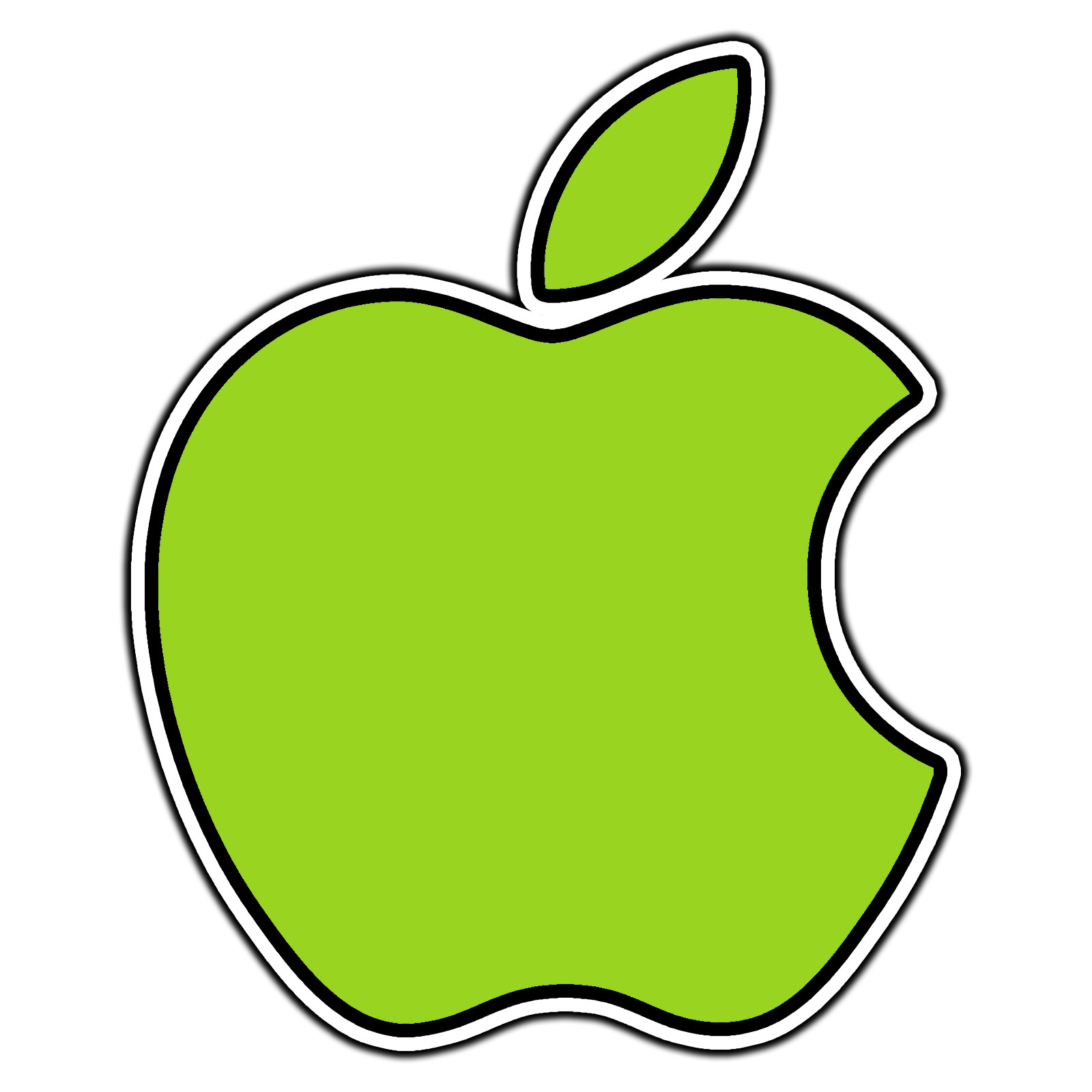Apple Green Logo #1 Sticker Waterproof Vinyl Decal Die-Cut Laptop Car