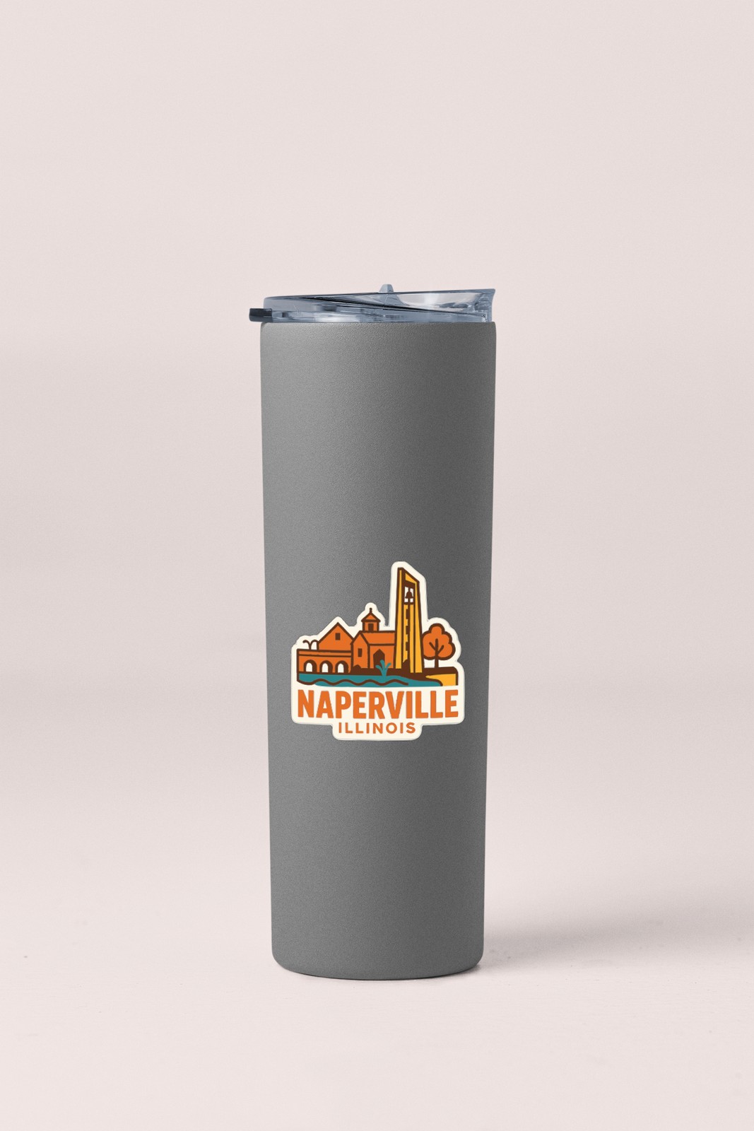Naperville Illinois Sticker Decal Vinyl Die-Cut City Skyline Landmark Design