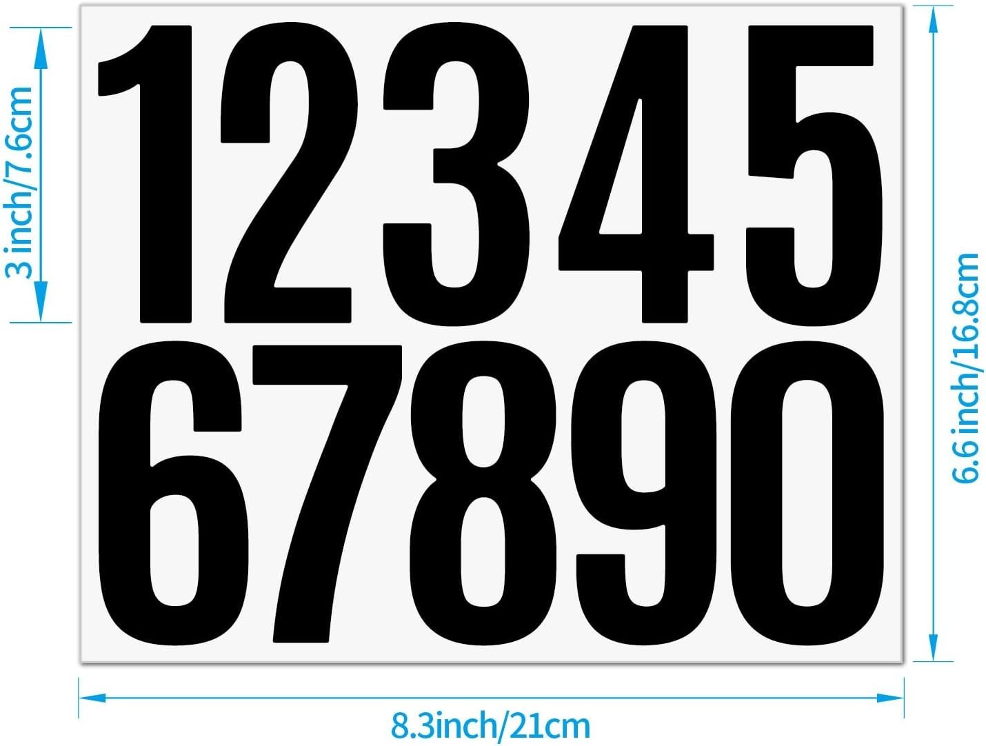 Large 3-Inch Vinyl Number Stickers – 60 Durable Address Labels for All Surfaces