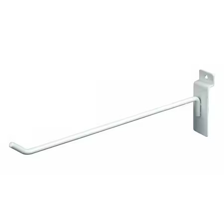 Econoco Ewh/H10 Semi-Gloss Hook 10", White, 96Pk