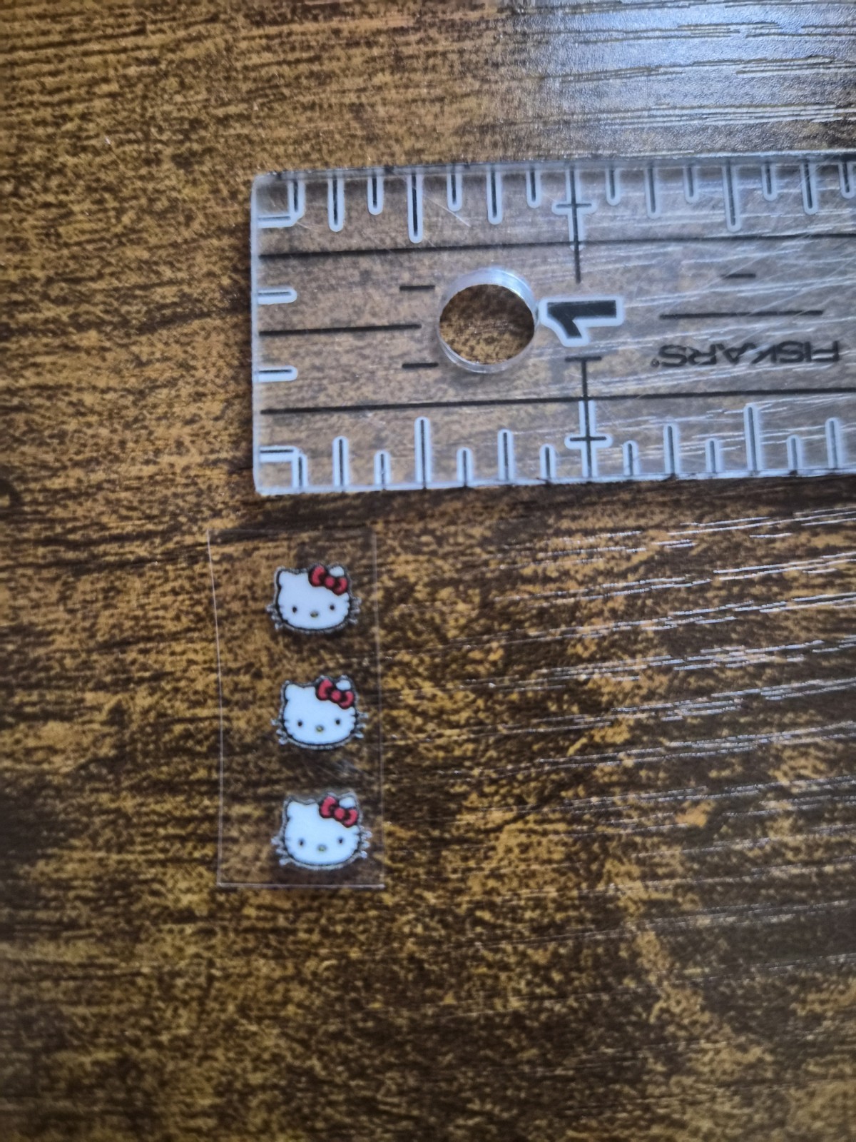 3 Pc. Hello Kitty Logo For Glasses High Quality UV DTF Raised Decal
