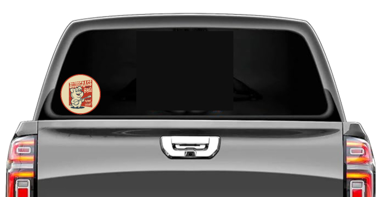 BBQ – Bluegrass and BBQ – 4" Vinyl Decal Car Truck Cooler Smoker Bar Laptop