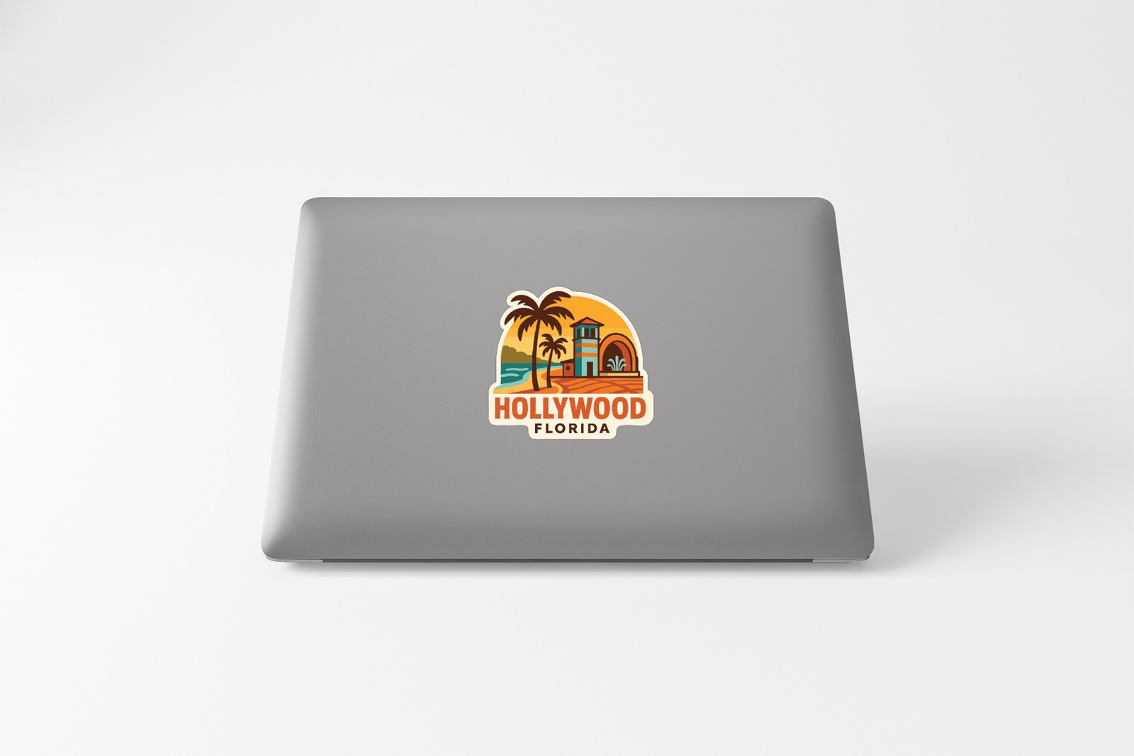 Hollywood Florida Sticker Decal Vinyl Die-Cut City Skyline Landmark Design