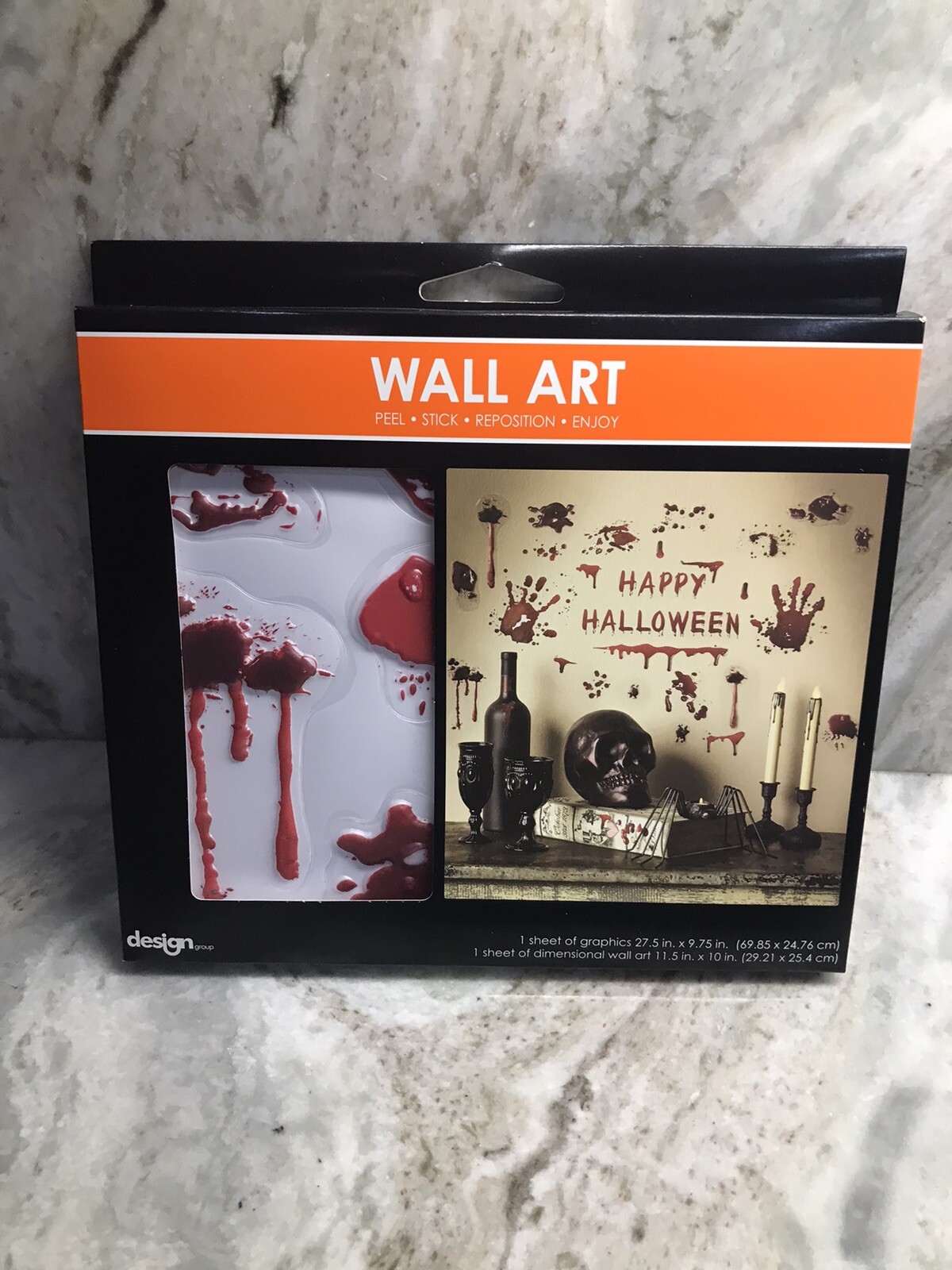 Design Happy Halloween 1 Sheet Of Wall Art 27.5×9.75 Inch Peel Stick Repo Enjoy