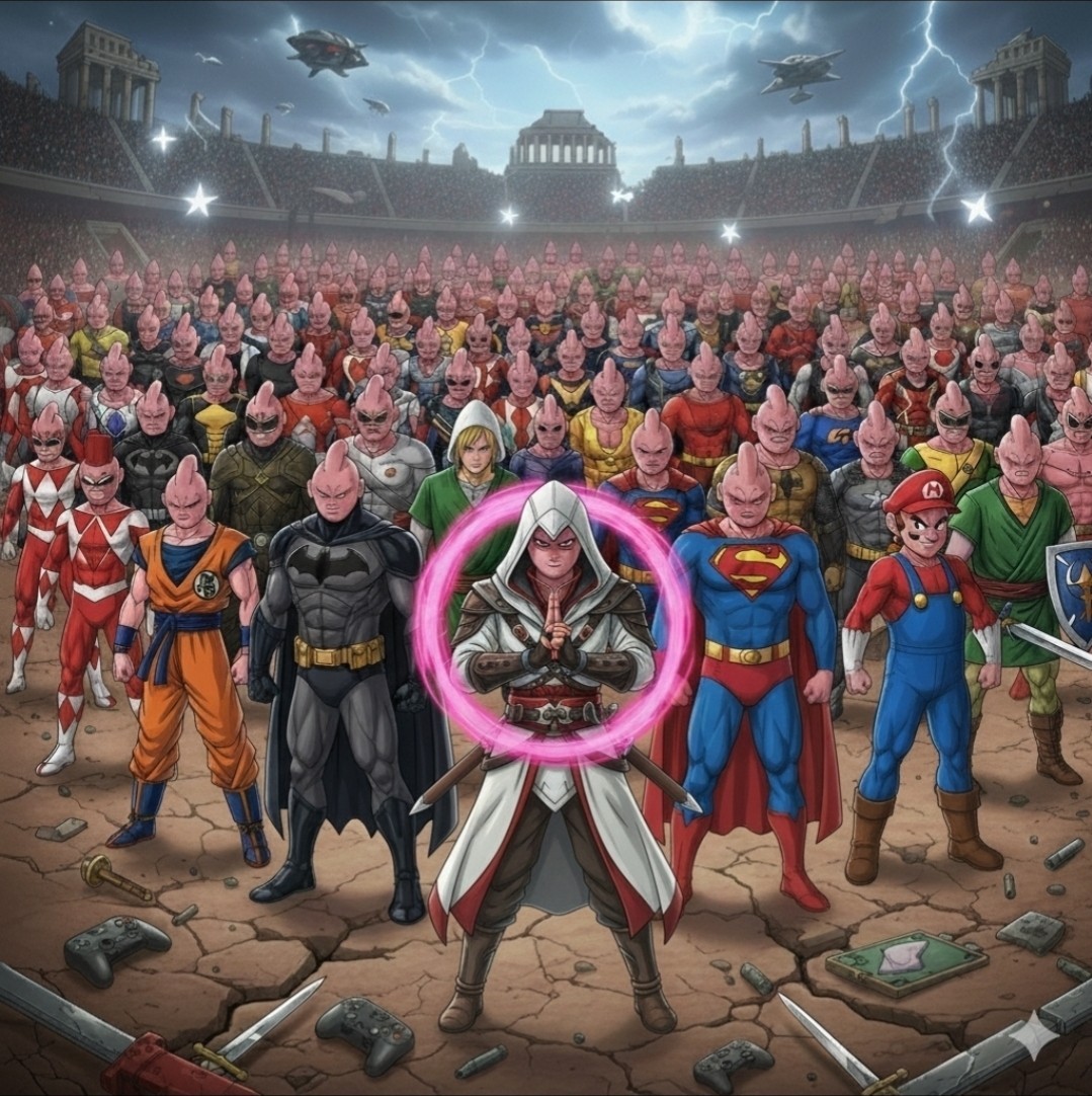 Cotton Canvas Pop Culture Poster Collection Majin Bu Multiverse Cloning Hero Fan