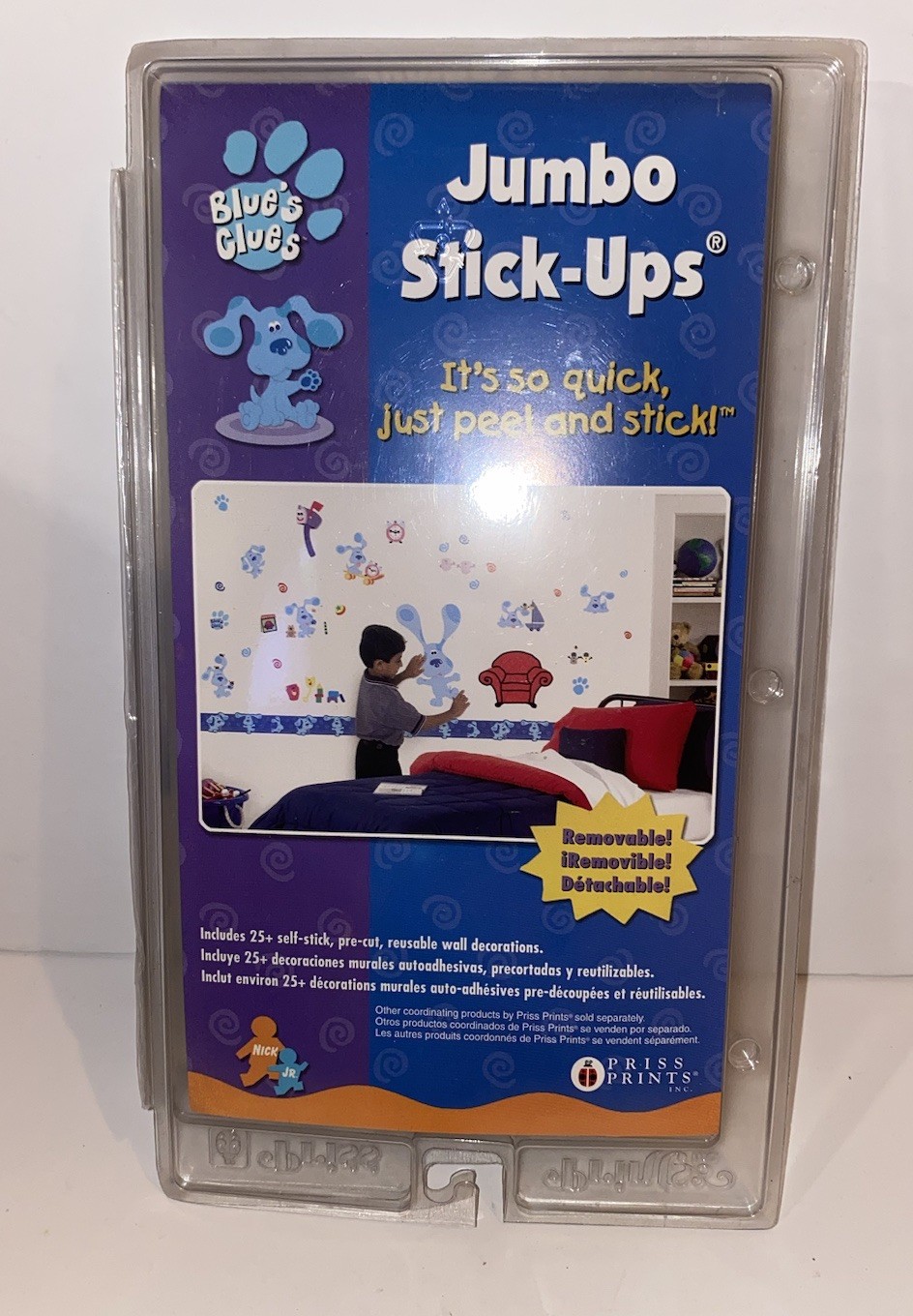 Nickelodeon Blue’s Clues Jumbo Stick-Ups Removable Wall Decal Stickers Vintage