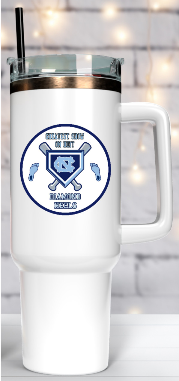 North Carolina – Diamond Heels – 4" Handmade Vinyl Decal Vehicle Cooler Laptop