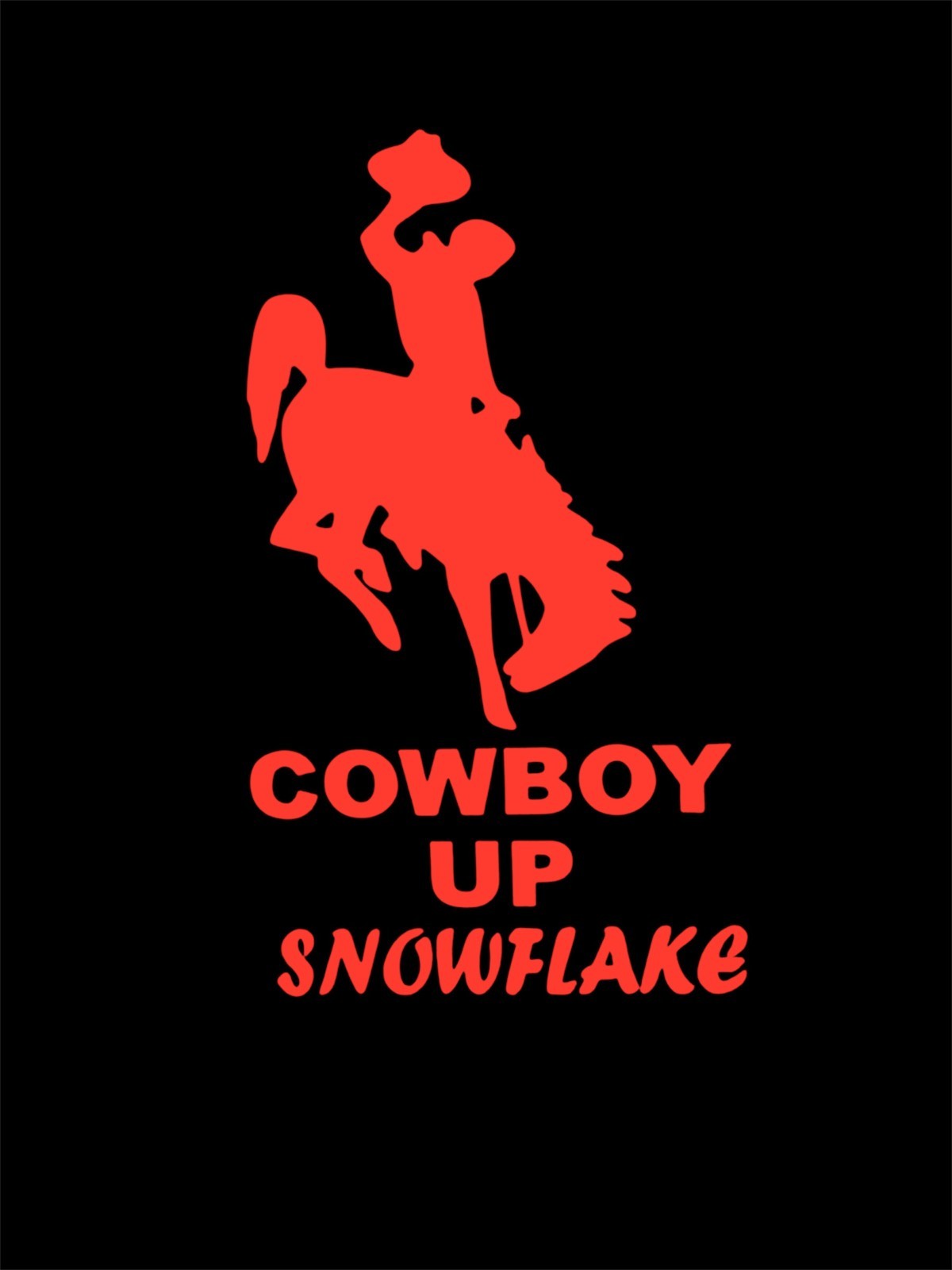 Cowboy up Snowflake Decal for car Windows Laptops Any Smooth Surface