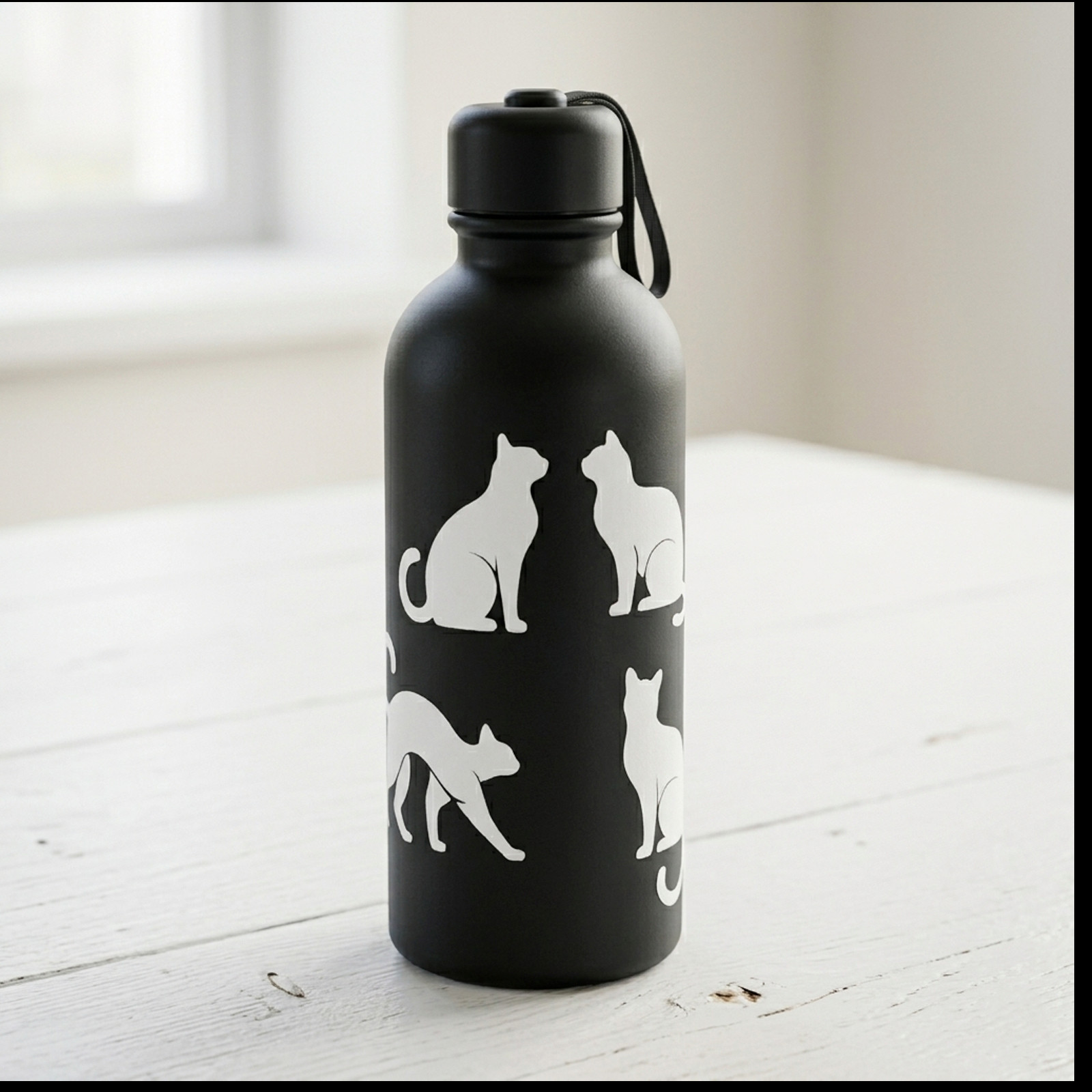 10 Cat Silhouette Vinyl Decals 2×2 Each Minimalist Set White or Black Cute Cat