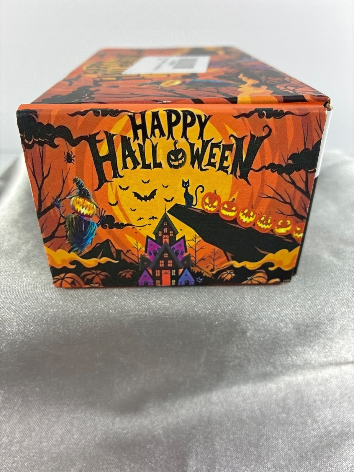 Halloween Plush Skeleton Doll Crochet Face Witch Hat Happy Halloween Boxed 5.25"