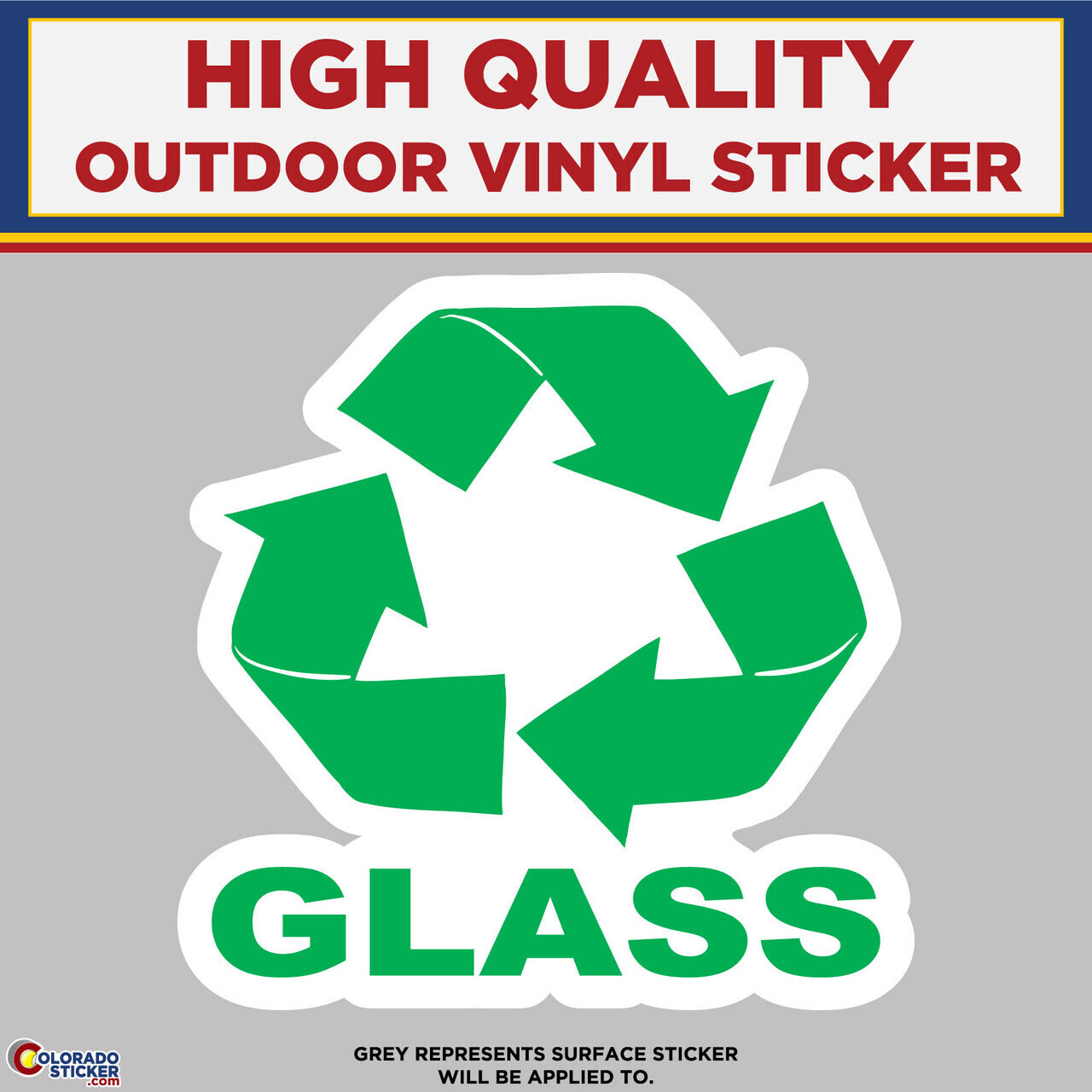 Glass Trash Can Waste Basket, High Quality Vinyl Stickers