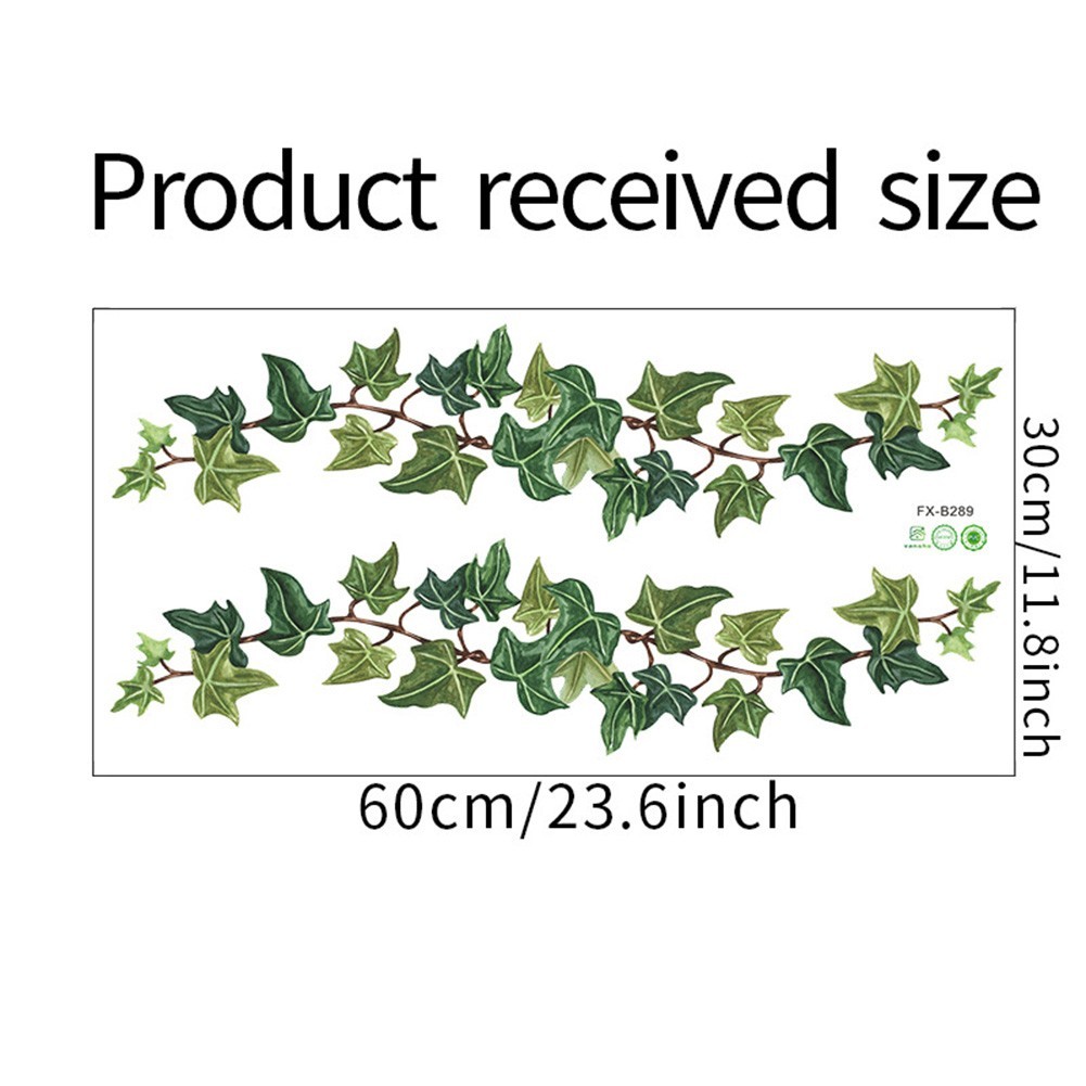Green Vine Leaves Stickers Living Room DIY Wall Stickers Decal Mural Decoration