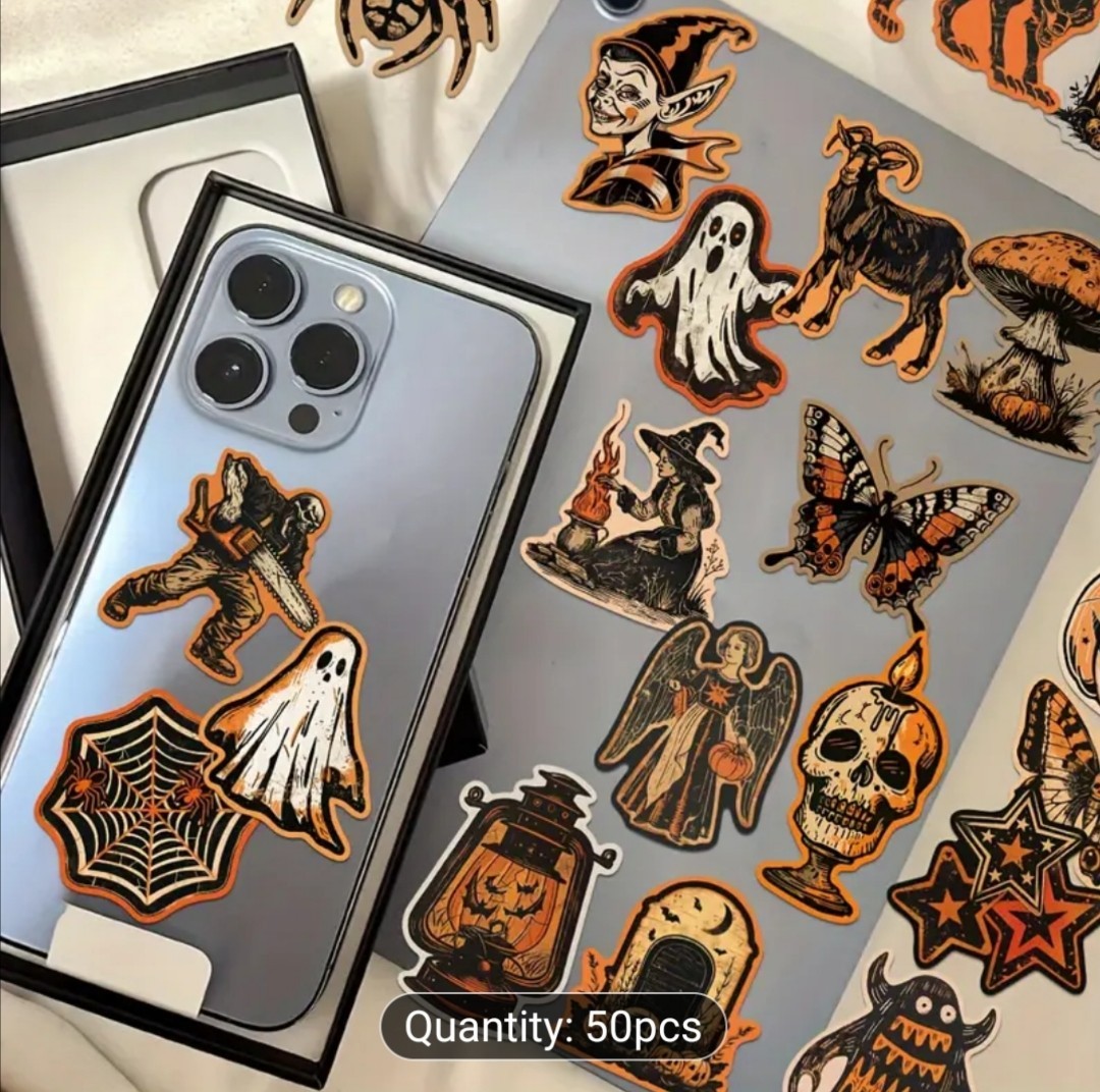 10 PCS Halloween Gothic Retro Vintage Spooky Scary Season Stickers BRAND NEW