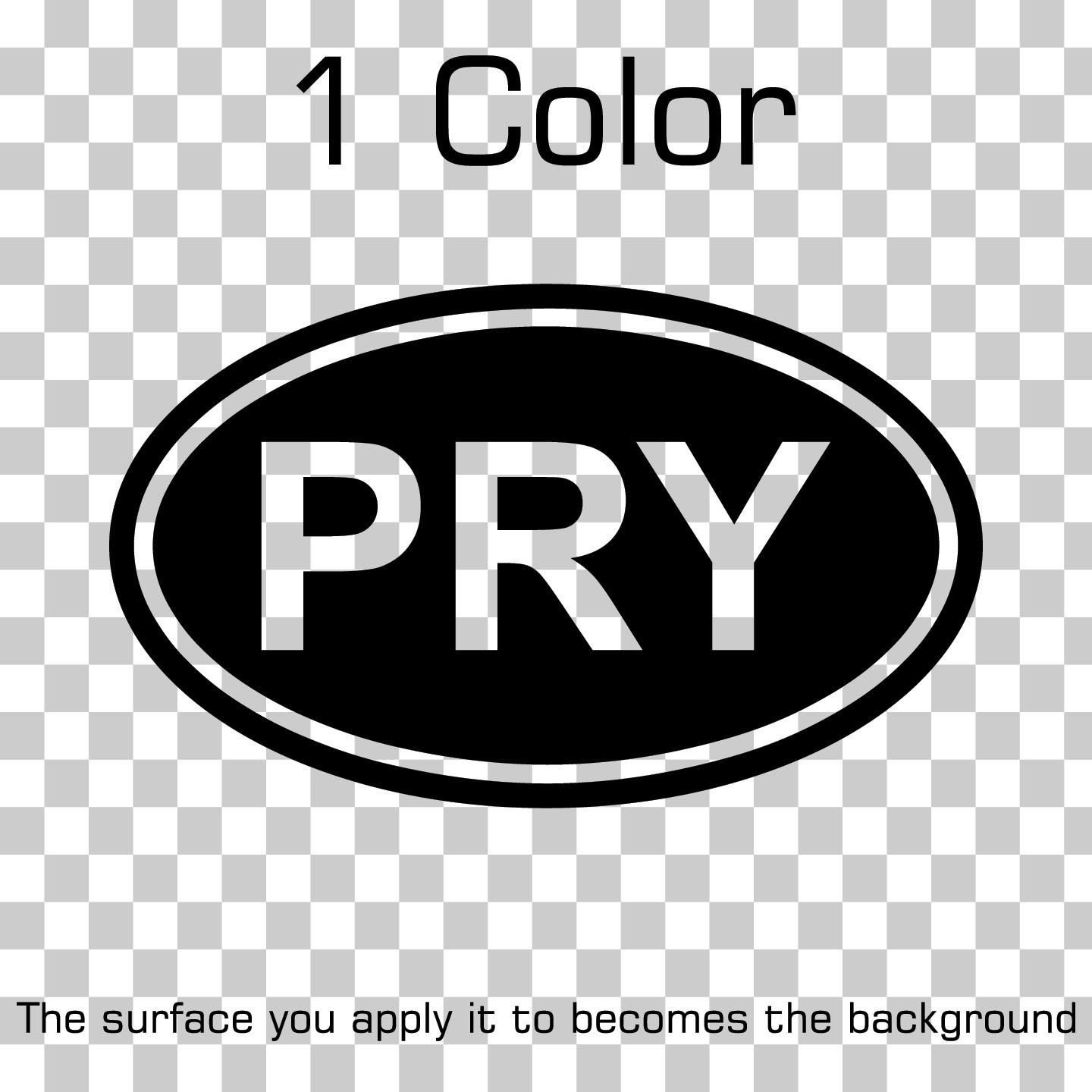 Paraguay PRY Oval Country Code Vinyl Decal Sticker for Car Window Laptop & Gifts
