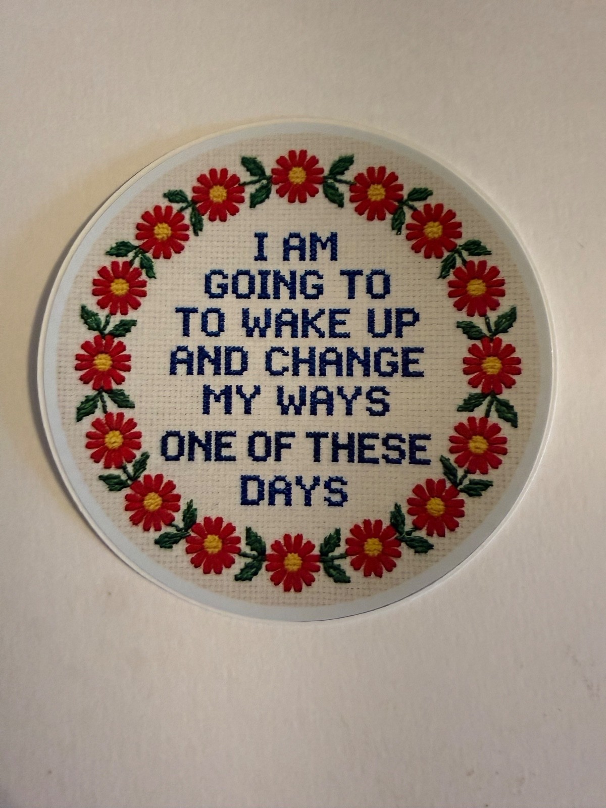 One of These Days Red Daisy Billy Strings BMFS Fan Art Vinyl Sticker