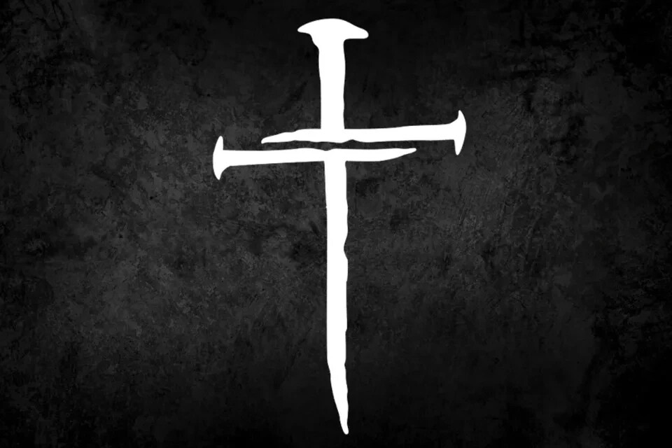 Cross Nails Vinyl Die Cut Decal Sticker – Jesus Christ Christian Religious God