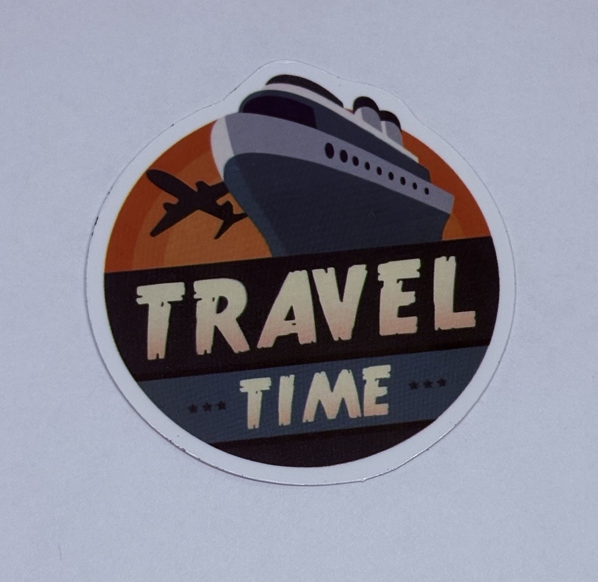 “Travel Time” Cruise Ship Sticker Travel City Tour Art Decal Vinyl Souvenir Tc9
