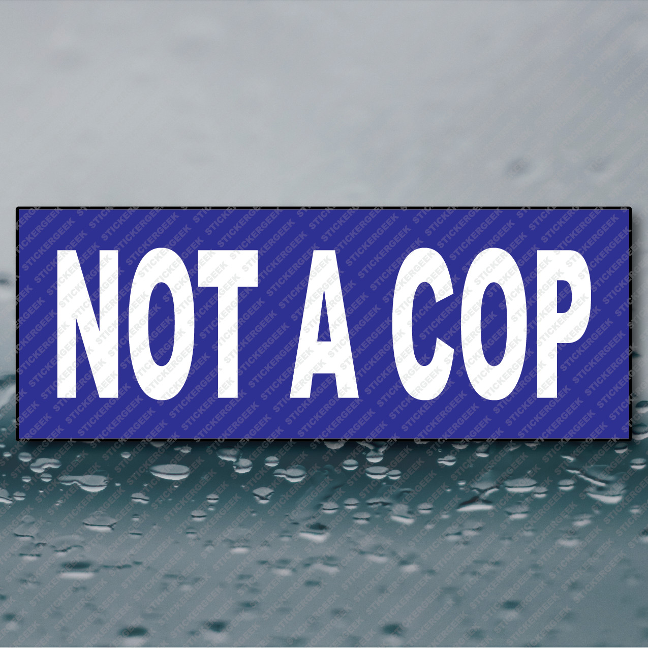 Anti Trump Not A Cop Bumper Sticker Funny Prank Joke Gag 8×3 Waterproof