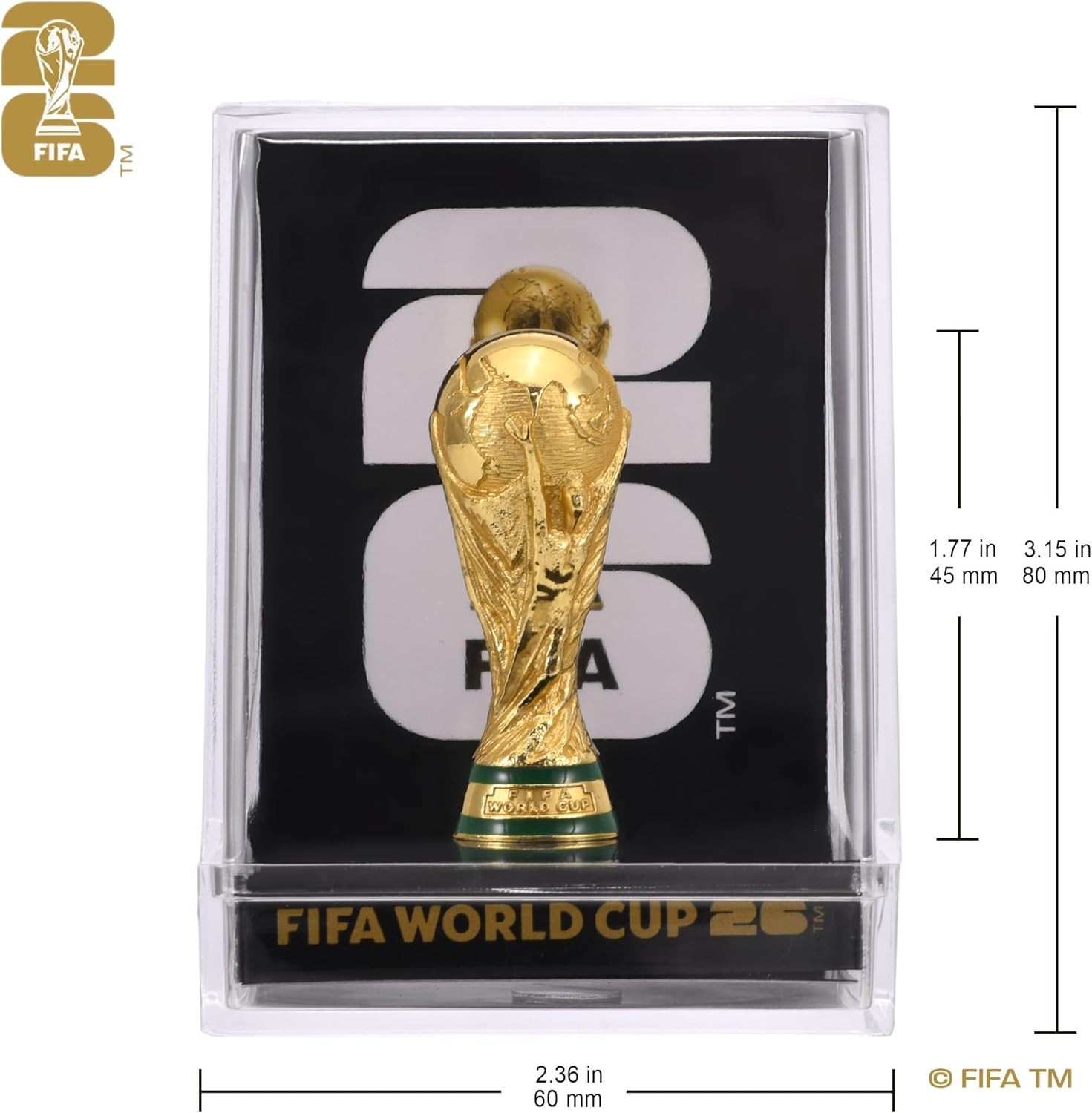 Official FIFA World Cup 2026 Trophy Replica with Acrylic Display Case