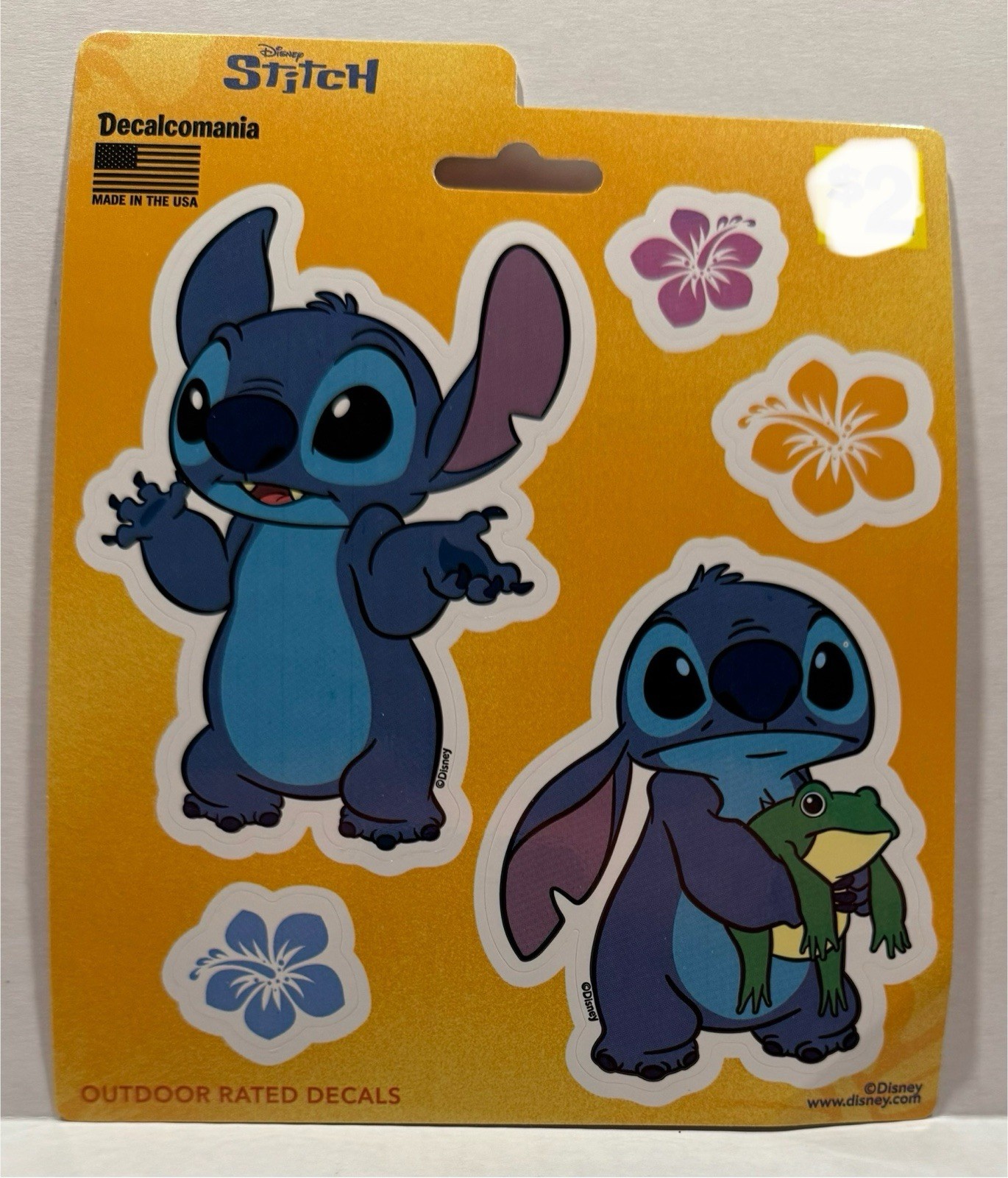 Disney Stitch Decal ~ Stitch & Flowers ~ Great For Cars, Tumblers, & Electronics