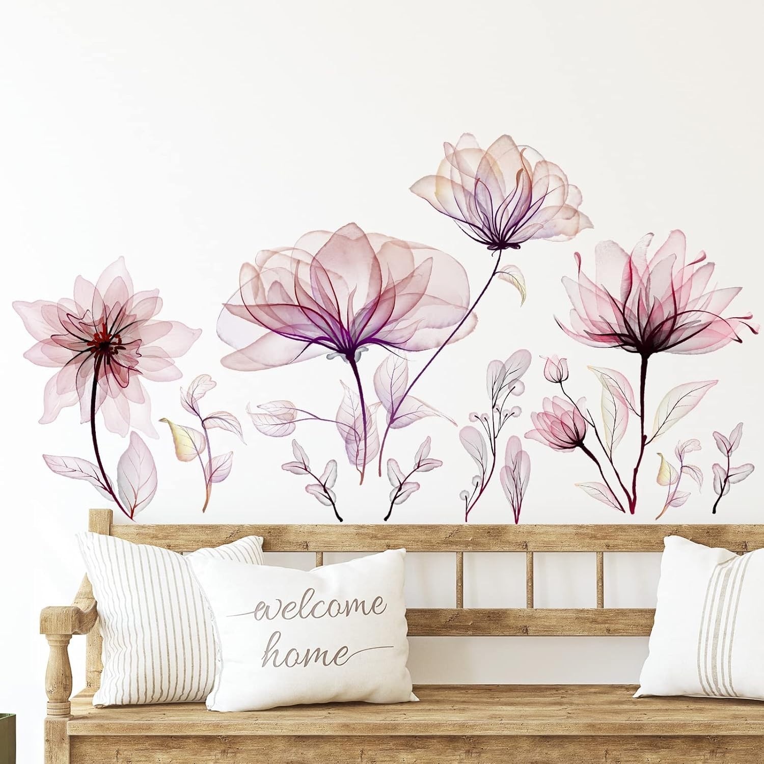 6 Piece Colorful Butterfly and Floral Wall Stickers – Perfect for Nurseries