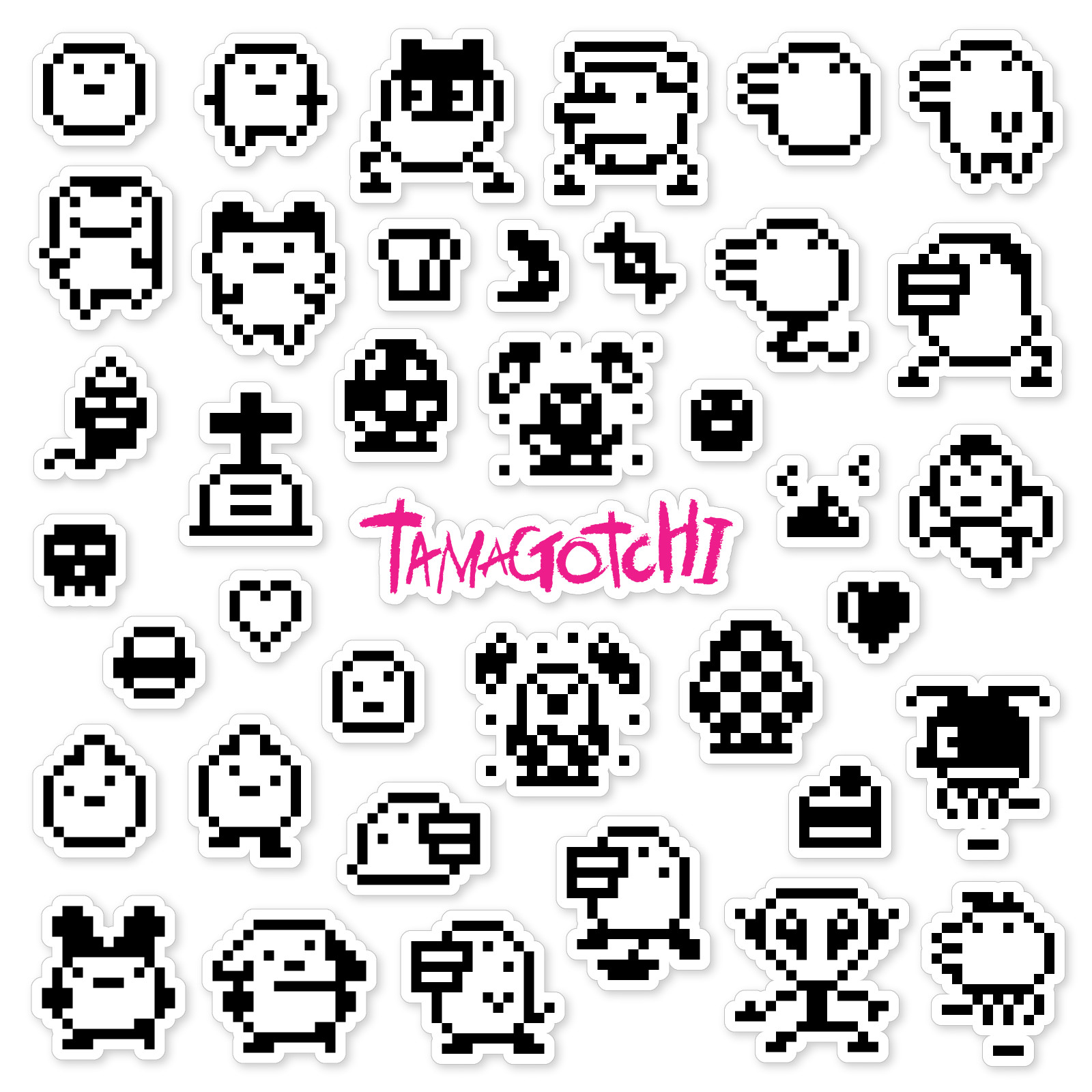 Tamagotchi Stickers Original P1 P2 Pixel Art 39 Sticker Pack