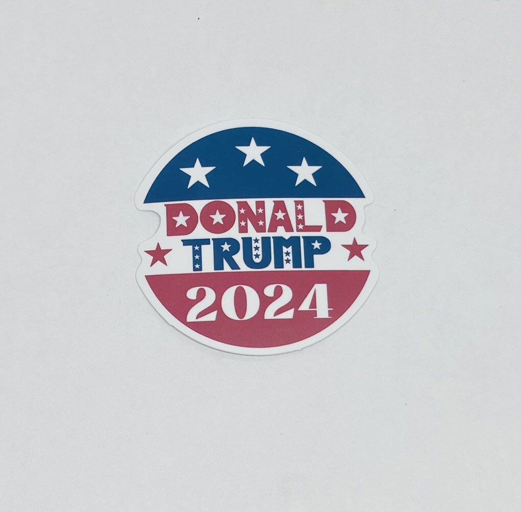 “Donal Trump 2024” Campaign Sticker USA Flag Art Decal Vinyl Souvenir Tc6