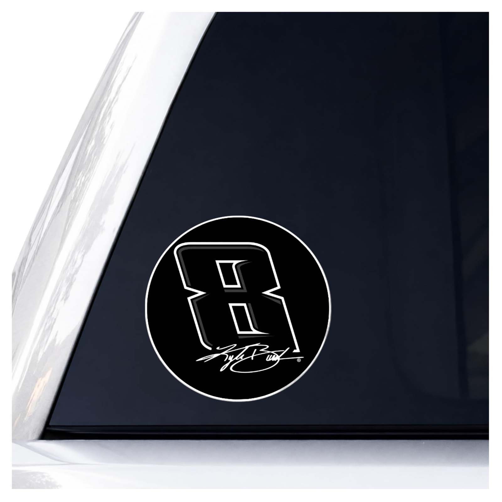 3pcs Kyle Busch 3” Round Tribute Sticker, Fan Gear 8 Decal