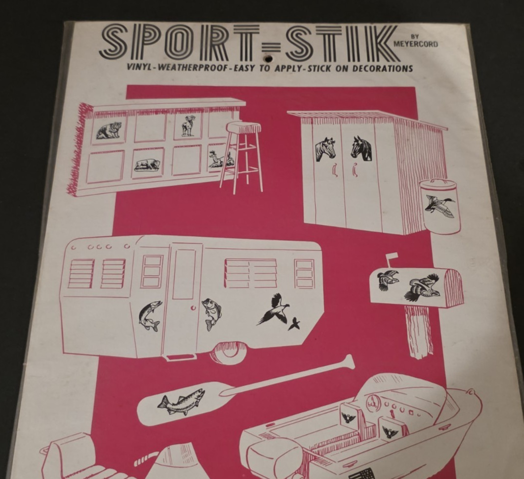 1960's-70's SPORT STIK Original Vinyl Sticker-Decal-UNUSED-Great Display-NOS
