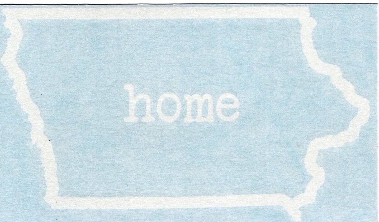 Iowa State Home Outline – IA USA America – Car Vinyl Die-Cut Decal Sticker 07037