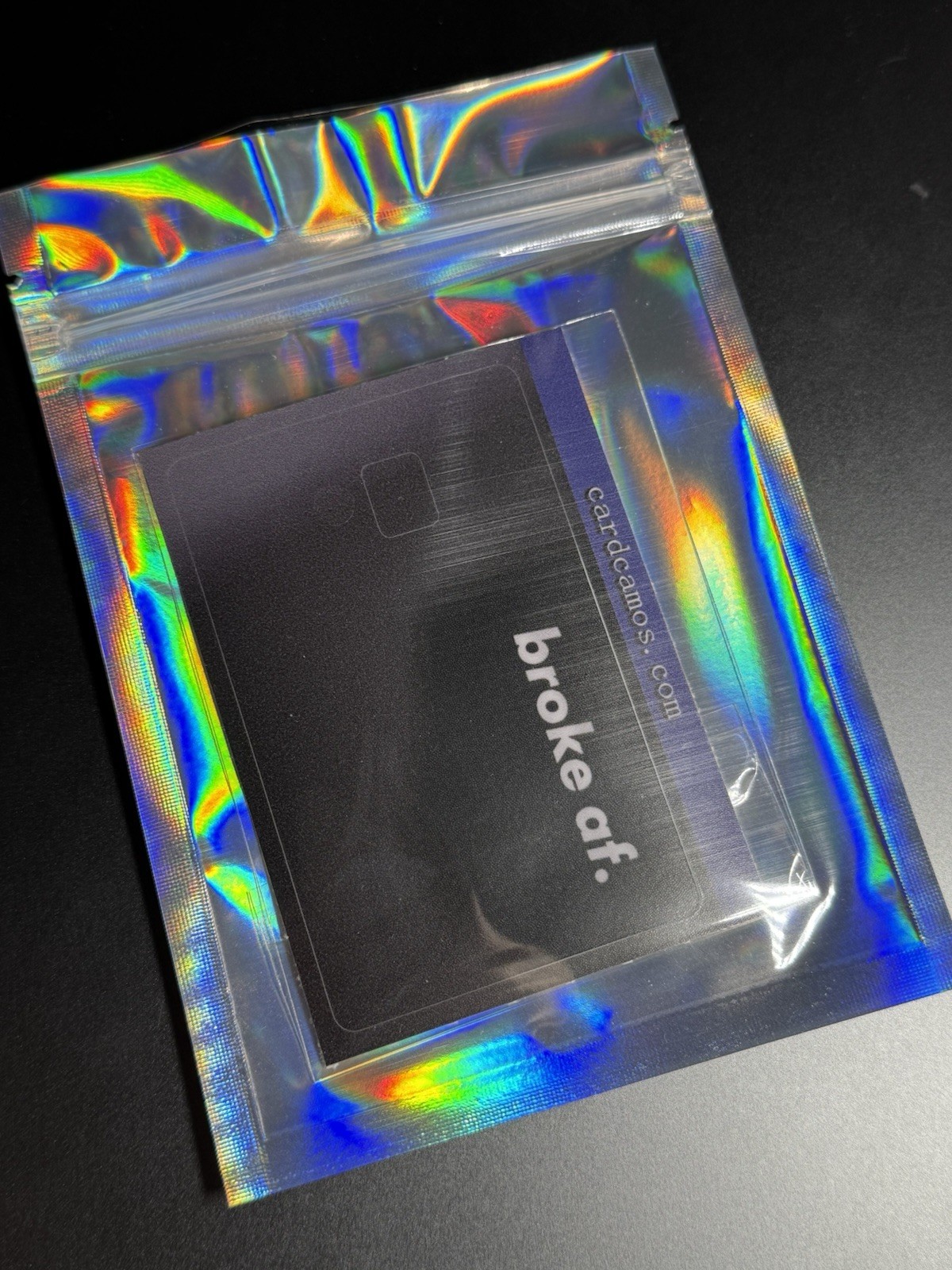 Broke Af Card Camo Credit Card Sticker Debit EBT Cards Wallet Accessories