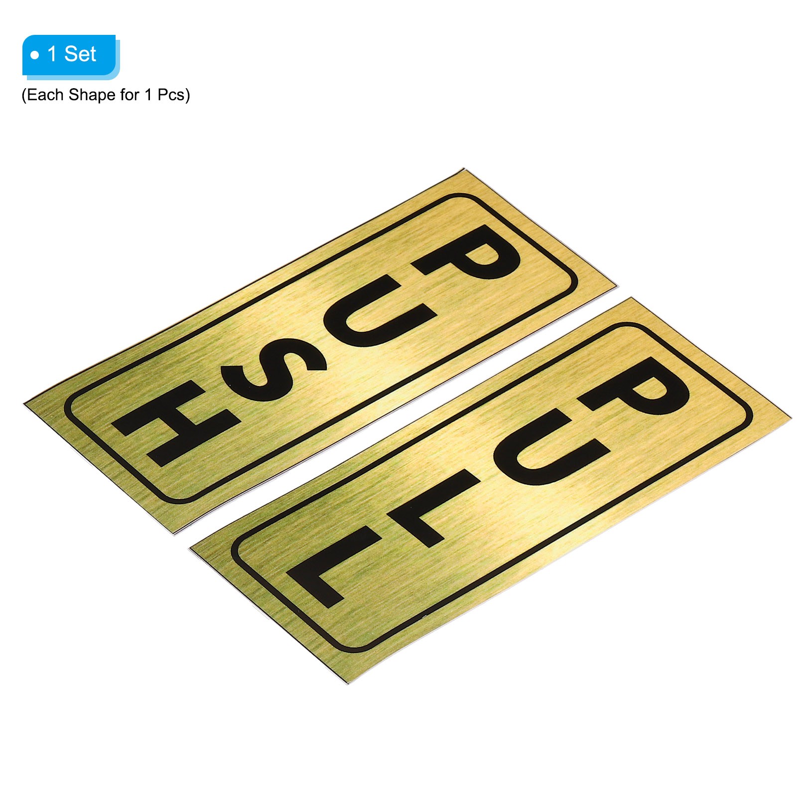 Push Pull Door Sign 2"x5" Self-Adhesive Waterproof Pull Push Sticker Golden