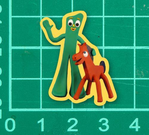 Gumby Sticker Decal retro cartoons