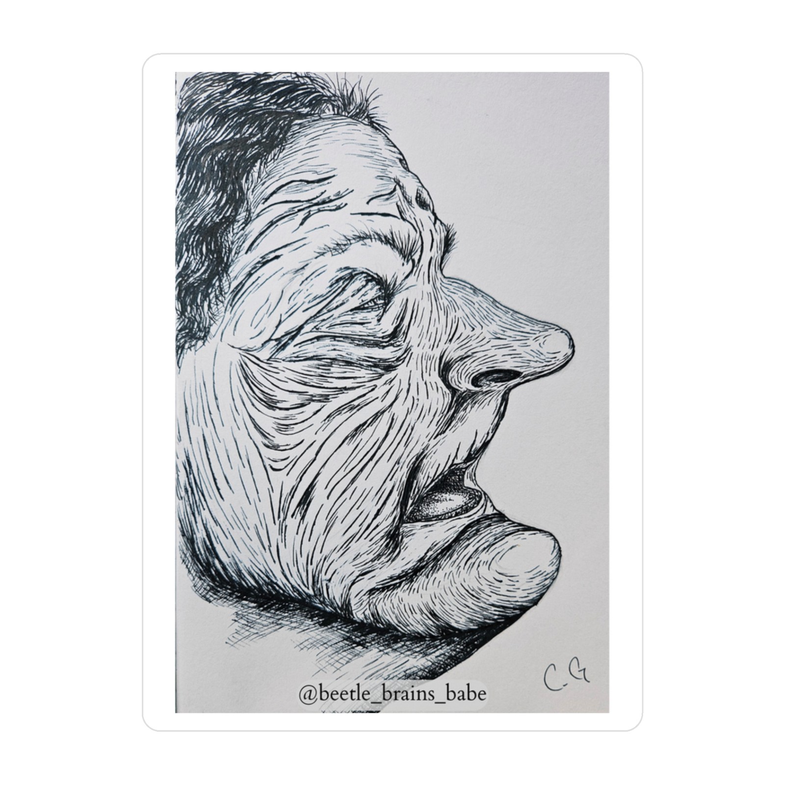 The Resident hand drawn original art